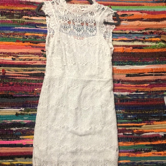 White Free People Mini Dress - Picture 3 of 5